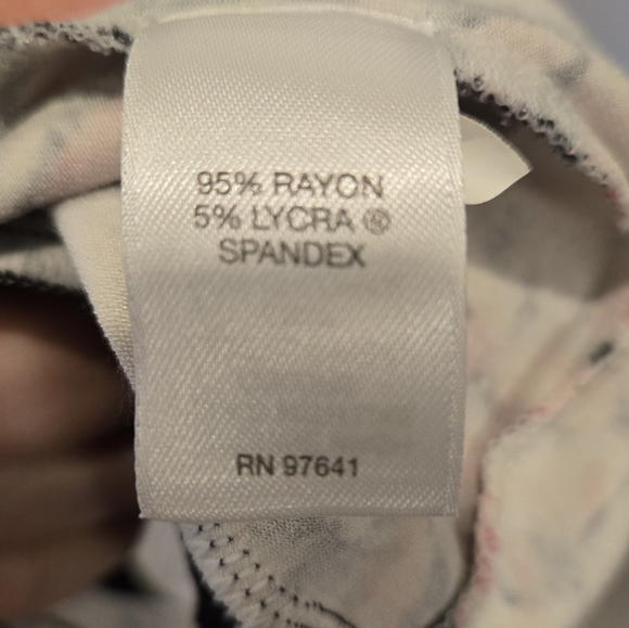 Floral Sleeveless Knit Dress Black White Pink Wearever Collection - Picture 7 of 7